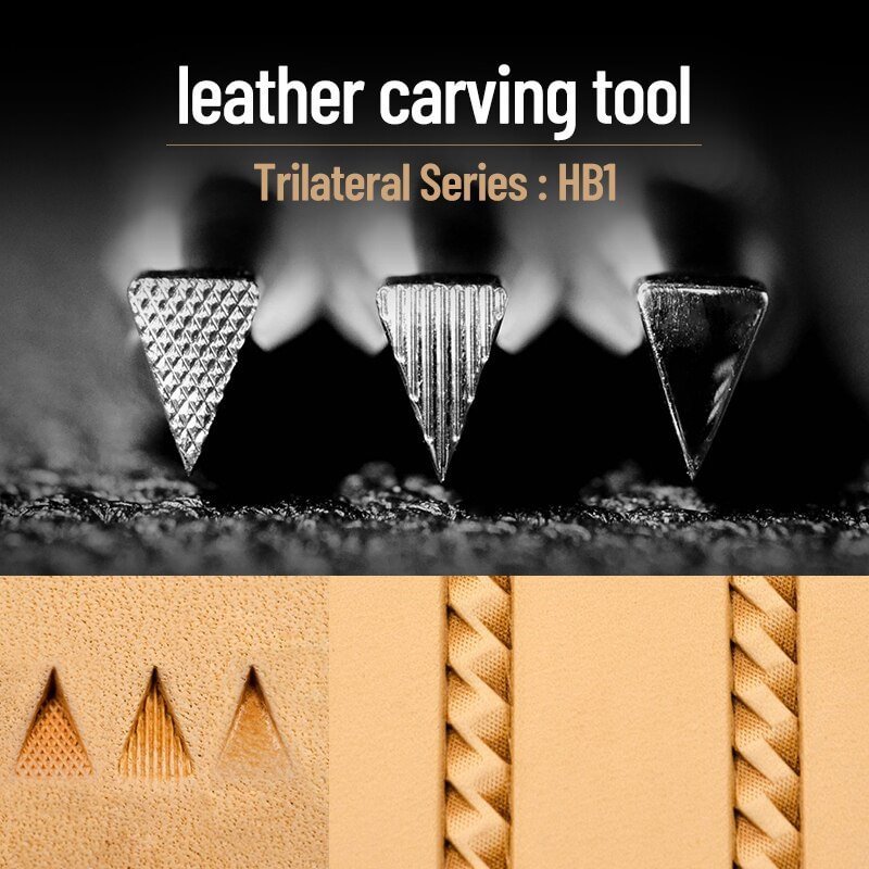 Trilateral Series Leathercraft Weave Carving Stamp Tool