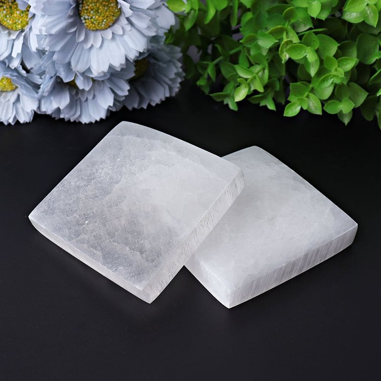 3" Square Selenite Coaster Crystal wholesale suppliers