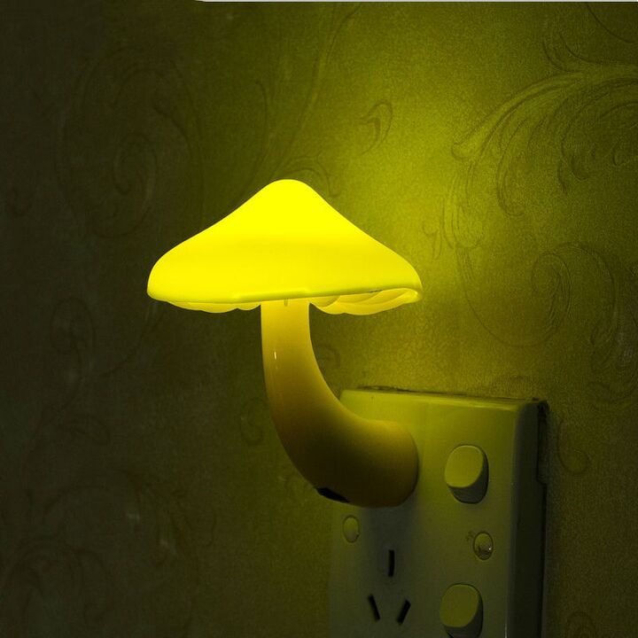3Pcs LED Night Light, Mushroom Wall Socket Lights Lamp for Bedroom Home Decoration 、、sdecorshop