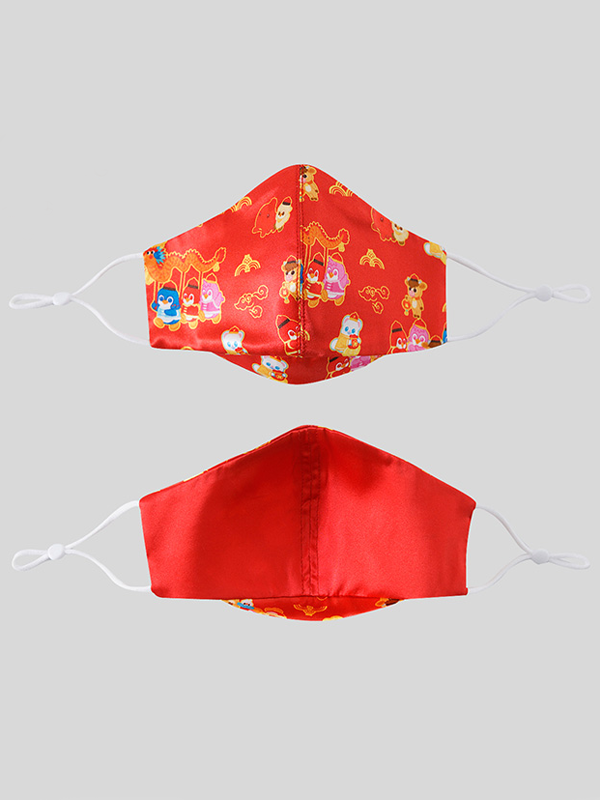 Silk Face Covering Children's Cartoon Pattern Style-Real Silk Life