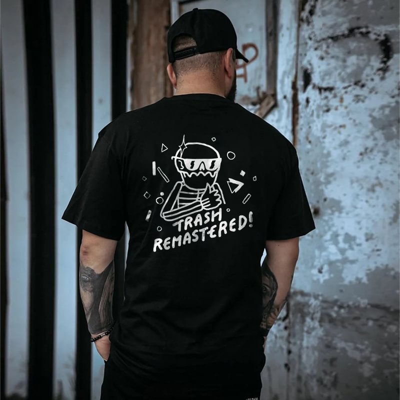 Trash Remastered! Skull Print T-shirt - Krazyskull