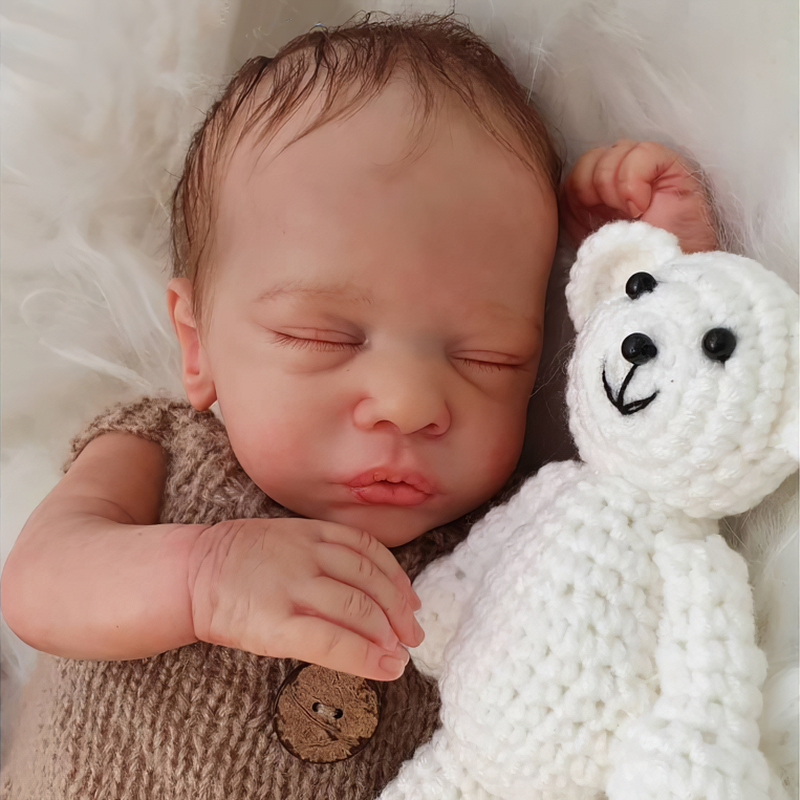  19'' Adorable Dionne Reborn Baby Doll Girl with Brown Hair - Reborndollsshop.com-Reborndollsshop®