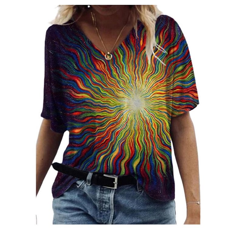 Abstract Sun Painting T-shirt