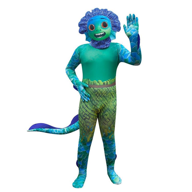 Luca Luca Summer Friends Sunny cosplay alberto Children's Halloween Fish Monster Dress 4583-Mayoulove