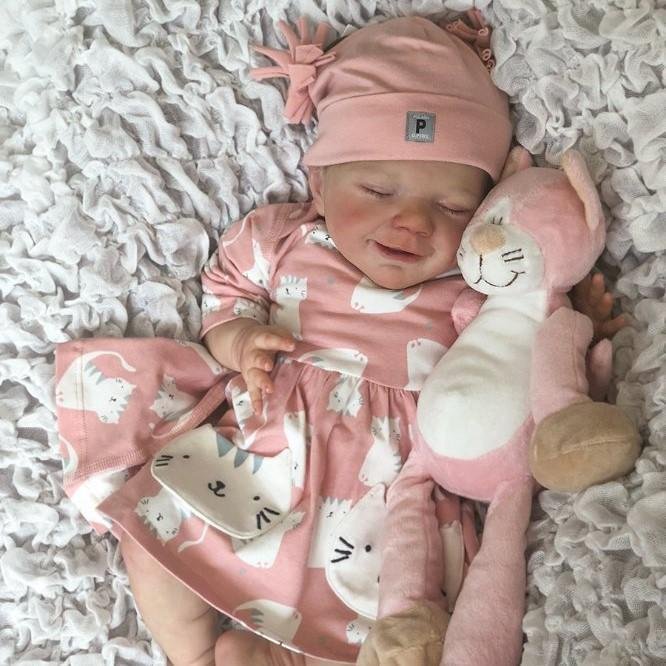  [Best Child Gift] 20'' Kids Reborn Lover Kenzie Reborn Toddler Baby Doll Girl with Heartbeat💕 and Sound🔊 - Reborndollsshop.com®-Reborndollsshop®