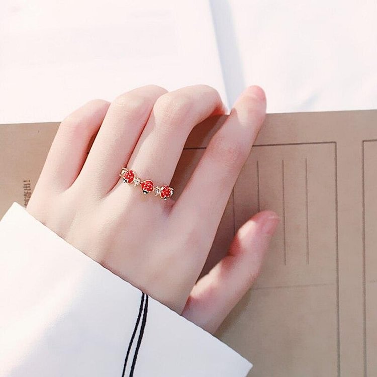 Adjustable Ring Jewelry Strawberry Ring-Mayoulove