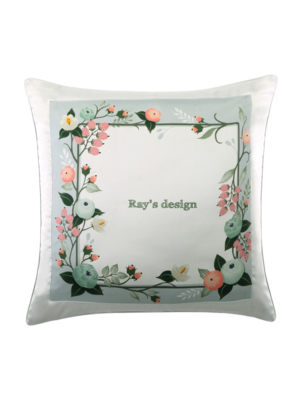 Designer Printed Decorative Silk Pillowcase