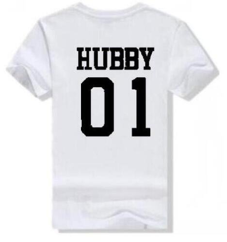 wifeyAndHubby 01 Couples T-Shirt Tumblr Slogan Honeymoon Romance Love Marriage Tees Couples Gifts Clothing Trendy Match Tops