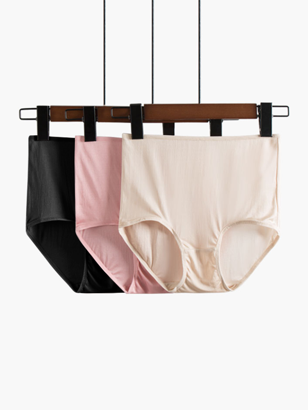 Basic High Waist Silk Panties 3-Pack