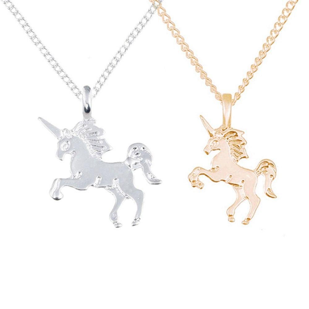 Fashion Jewelry Simple Life Magical Unicorn Statement Necklace Charm Women Girl Choker Pendant