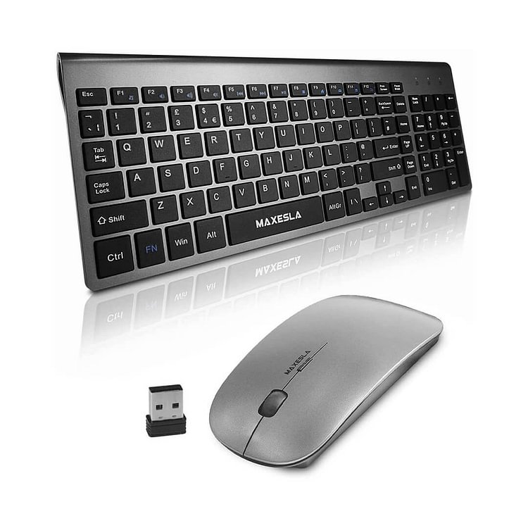 Maxesla 102 Wireless Keyboard and Mouse Set UK