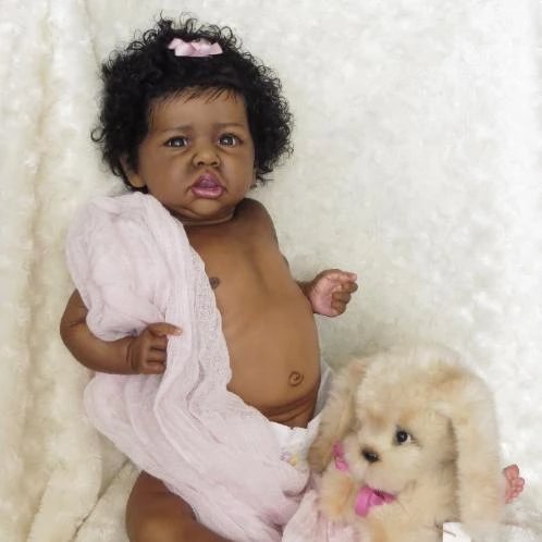 12" African American Silicone Mini Black Silicone Reborn Baby Toddler Doll Sade Verisimilitude, Simulation Reborns -Creativegiftss® - [product_tag]