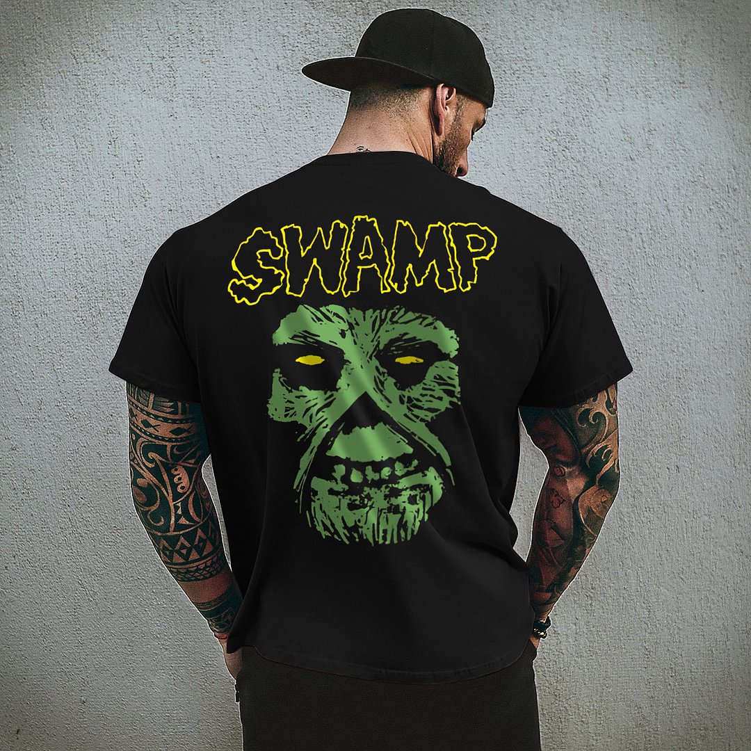 Livereid Swamp Alphabet Skull Printed T-shirt - Livereid