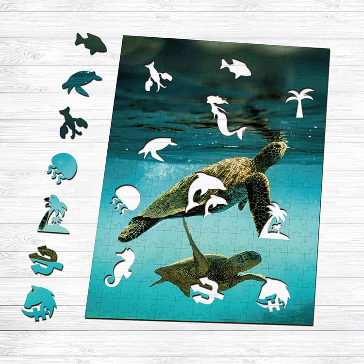 Sea Turtles Wooden Jigsaw Puzzle