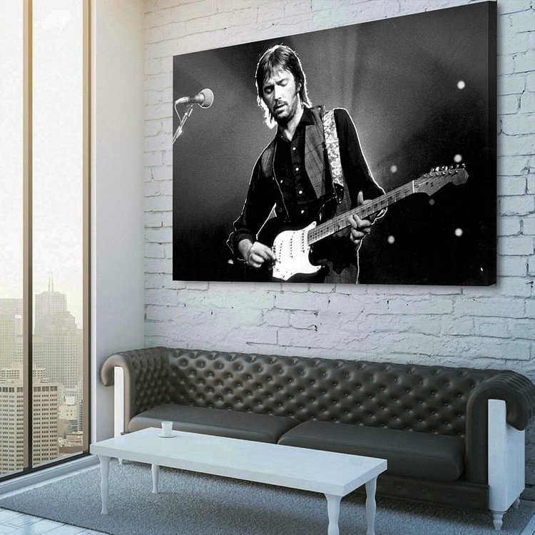 Eric Clapton Guitar Play Canvas Wall Art