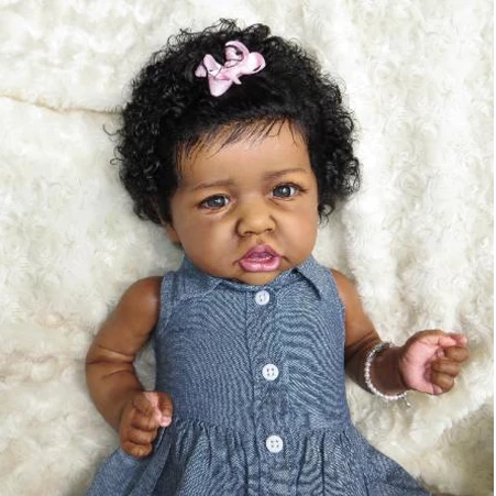 20'' Look Real Bristol Reborn Silicone Black Toddler Baby Doll Girl, Birthday Present 2022 -jizhi® - [product_tag]