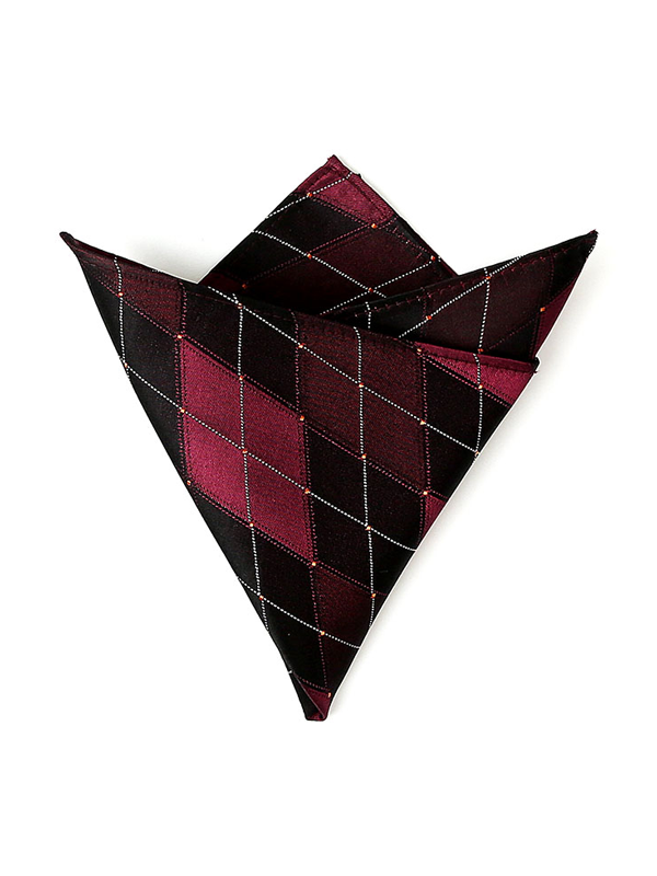 Silk Handkerchief Plaid Men's Pocket Square-Real Silk Life