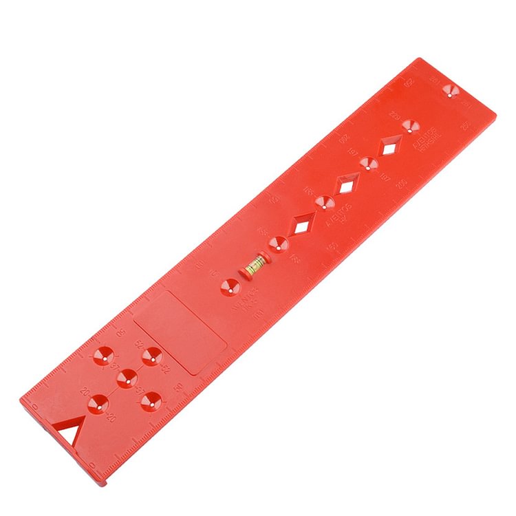 Woodworking Bubble Level Ruler Wooden Pillars Hole Drilling Guide Locator