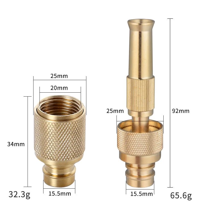 All Copper High Pressure Adjustable Nozzle