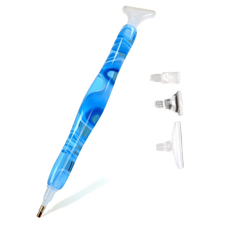 DIY Point Drill Pen Diamond Painting Color Tools with 3 Head (Light Blue)