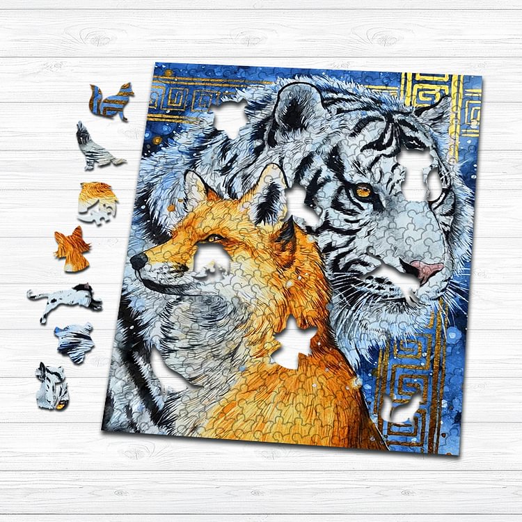 Foxes Wooden Jigsaw Puzzle