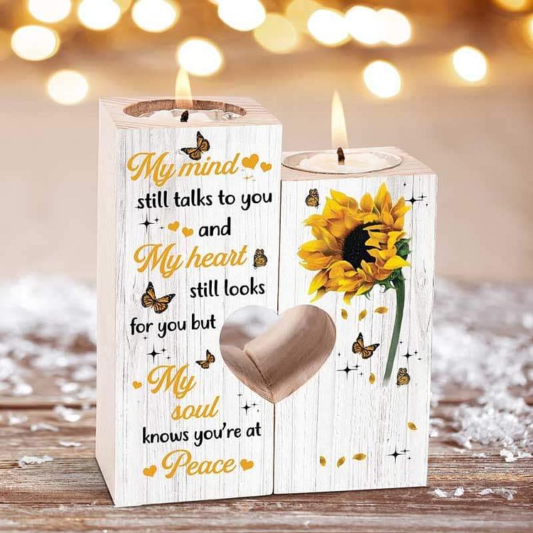 Sunflower My Mind Still Talks to You  - Candle Holder