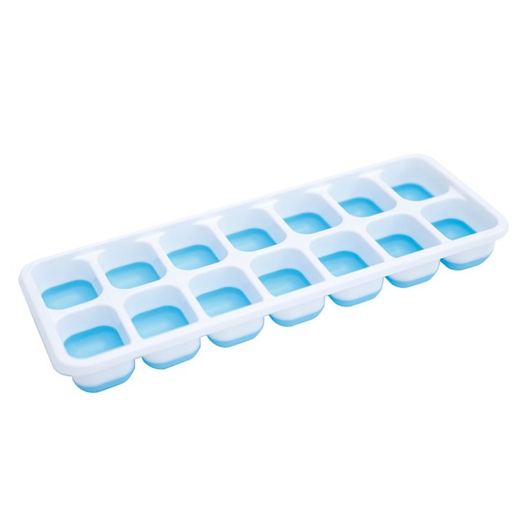 14 Grid Plastic Ice Cube Tray Mold DIY Popsicle Ice Cube Freezer with Cover