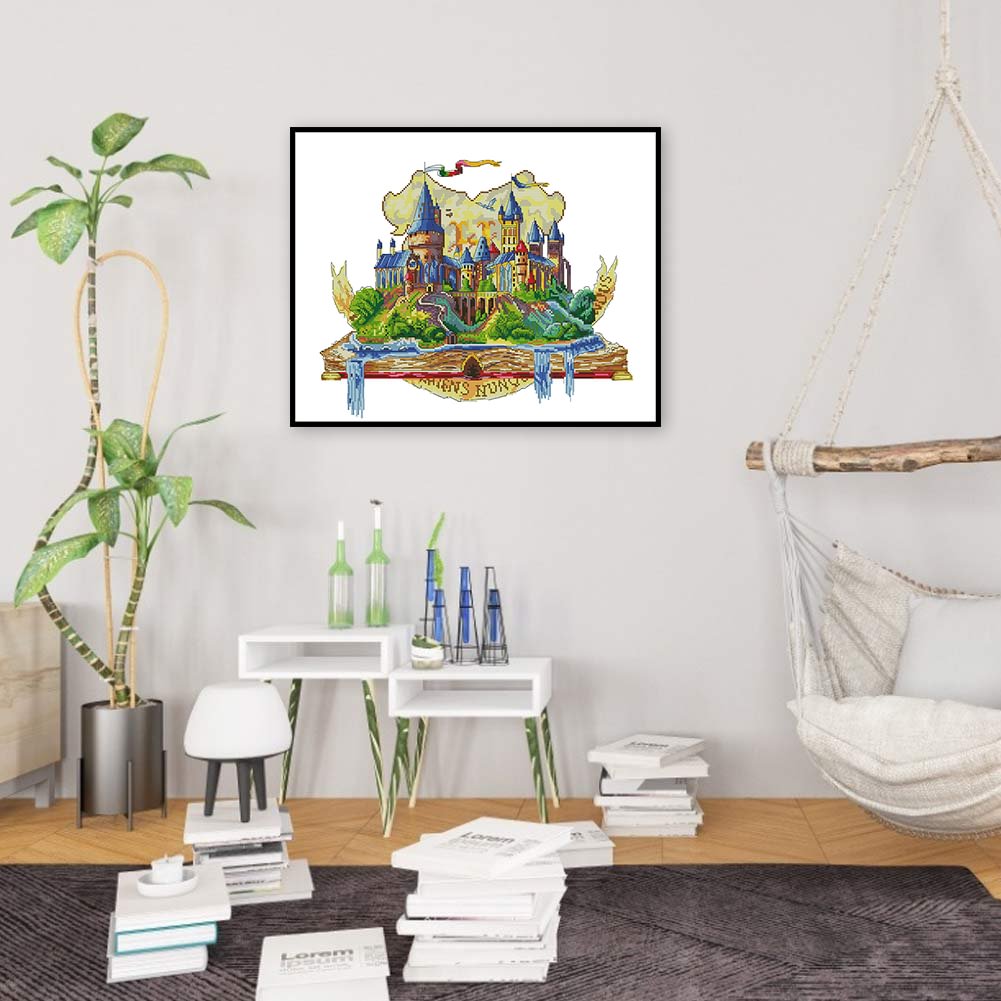 Hogwarts-14CT Counted Cross Stitch Kit 38*46cm