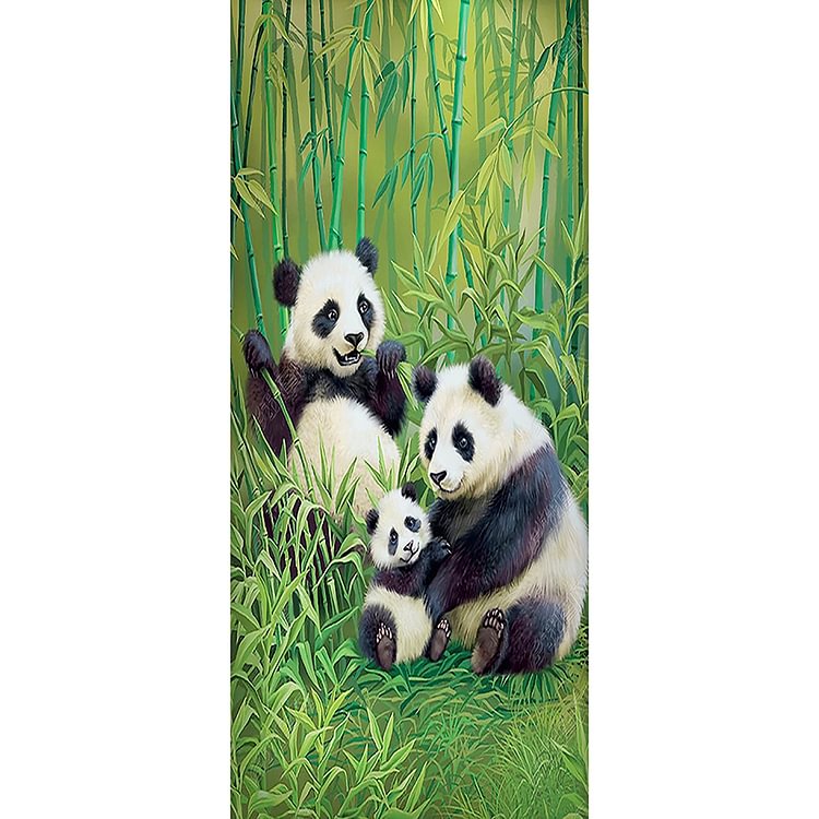 Cute Panda - Round Drill Diamond Painting - 40*85CM (Big Size)