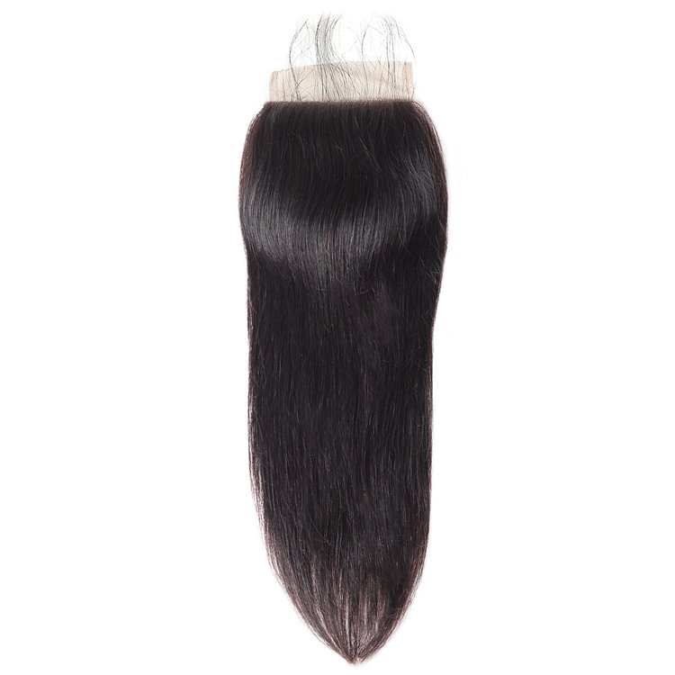 1 PC Black Straight 4×4 Lace Closure丨Brazilian Mature Hair、Virgin Hair