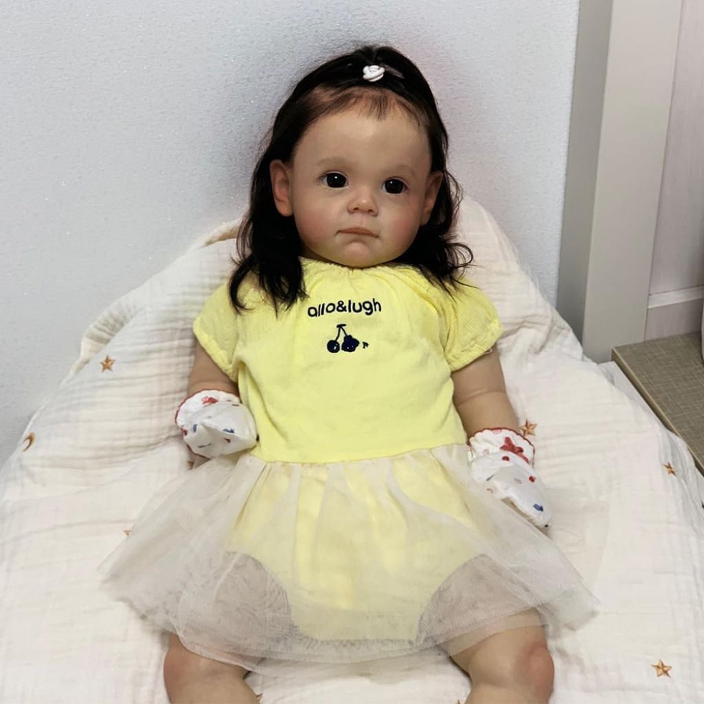 17" or 22" Lifelike Baby Doll Poseable and Weighted, Reborn Baby Girl Doll Realistic Toys Gift Named Bonny