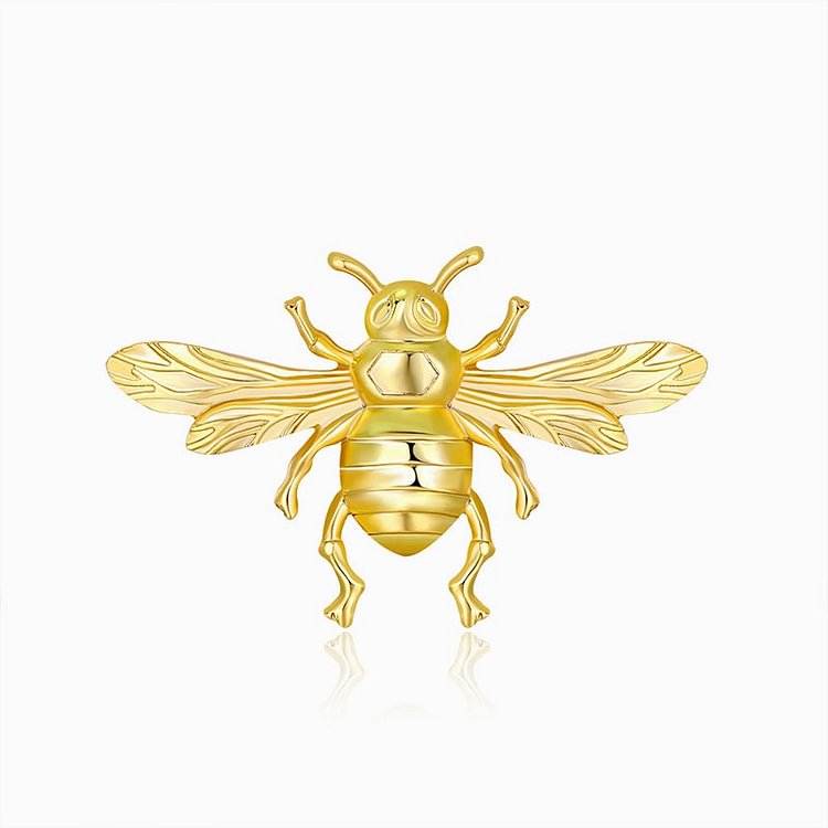 Gold Bee Brooch