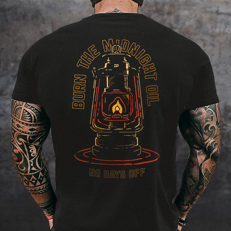 Livereid Burn The Midnight Oil Printed T-shirt - Livereid