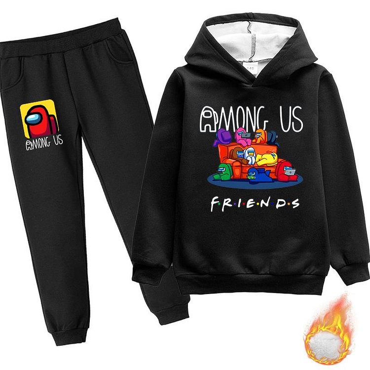 Mayoulove Kids Among Us Friends Fleece Hoodie Suits-Mayoulove