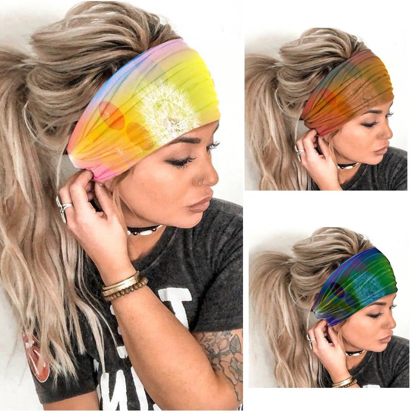 Dandelion With Tie-dyed Gradient Sports Hair Band