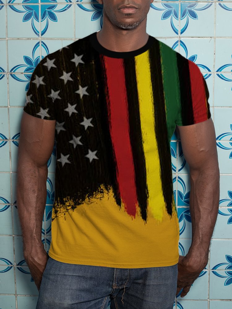 BrosWear Black Pride Flag Inspired Graffiti T-shirt