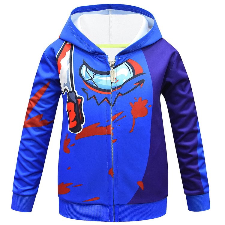 Space Werewolf Kills Among us in hooded cardigan zipper 632-Mayoulove