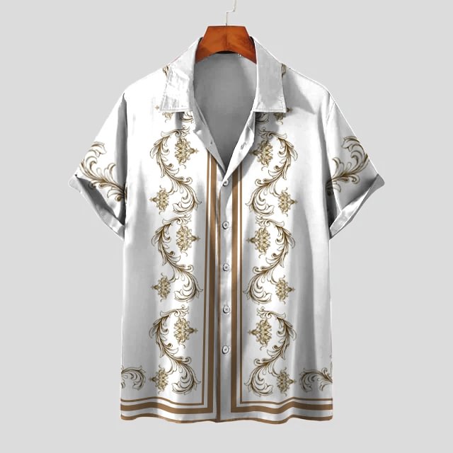 BrosWear Luxurious Baroque Short Sleeve Shirt