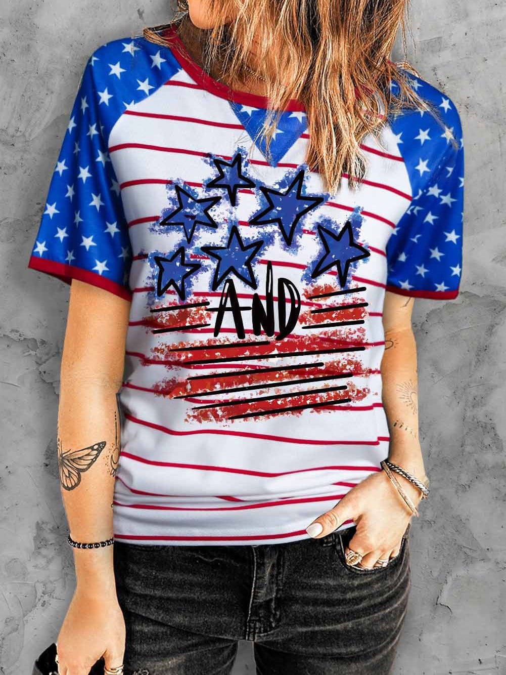 Stars And Stripes National Day T-Shirt