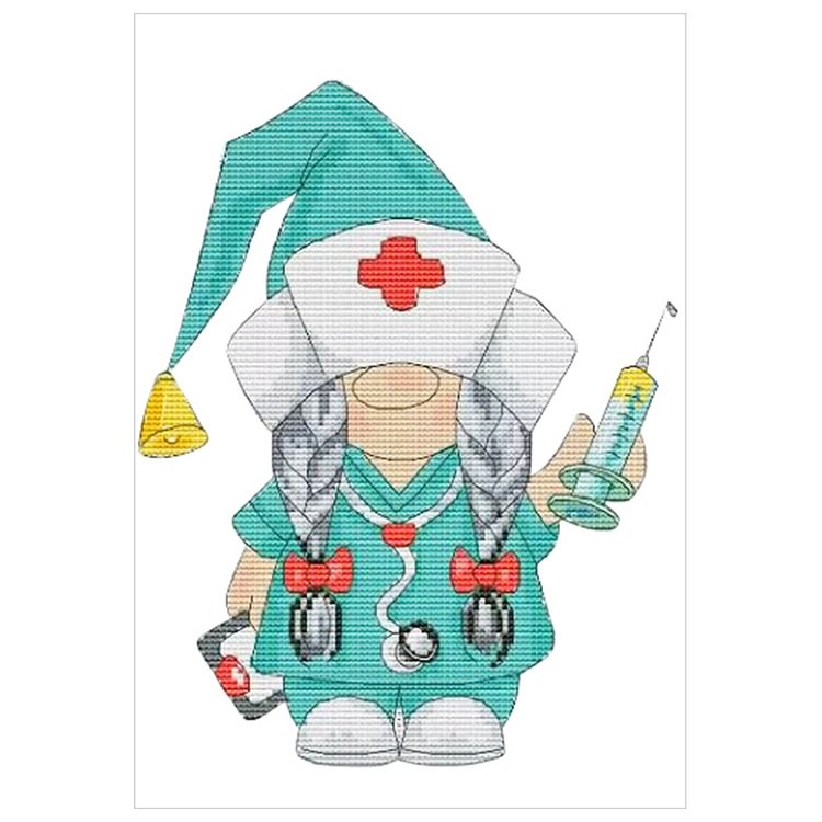 Nurse Doll-11Ct Stamped Cross Stitch-58*40CM