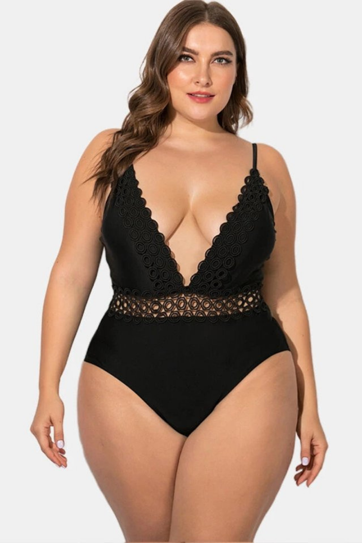 Plus Size Body Shapers Solid Womens Swimsuits
