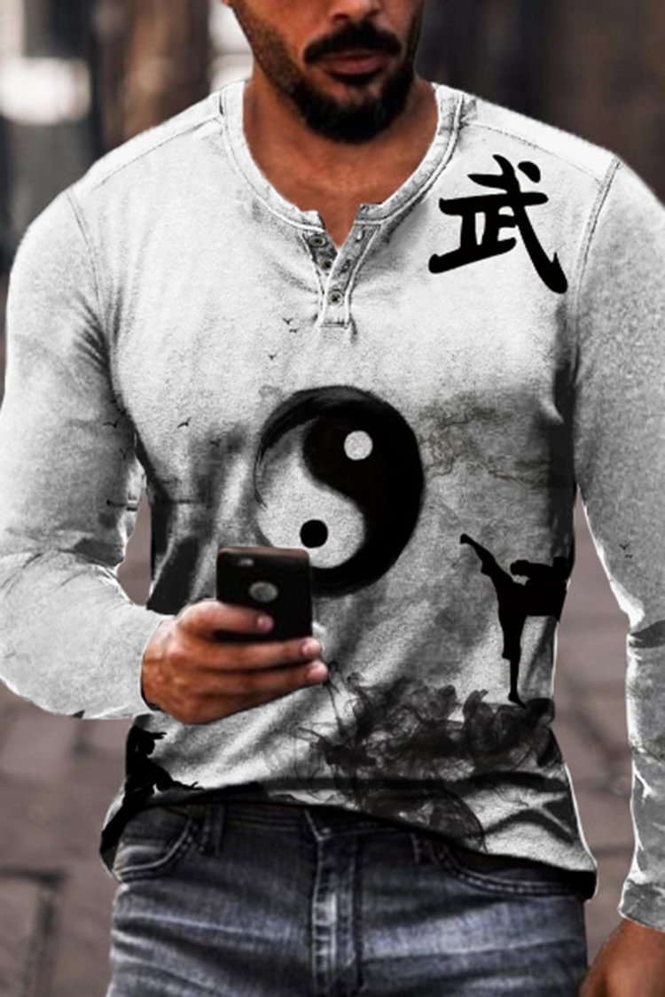 Tiboyz Chinese Kung Fu Tai Chi Henry Long Sleeve T-Shirt