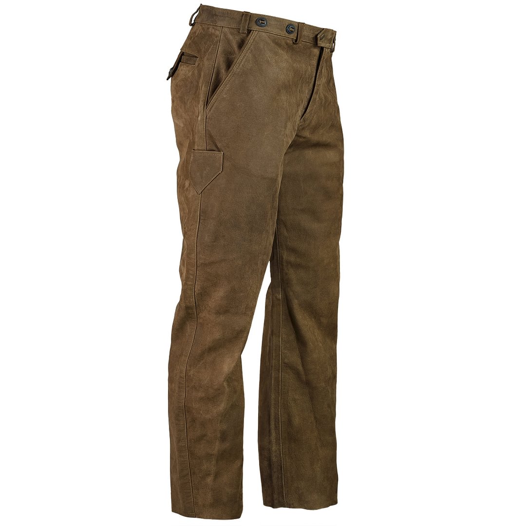 Mens Waterproof And Tear-resistant Hunting Leather Pants / [viawink] /