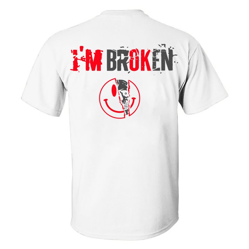 (Half Price!) Livereid I'm Broken Printed T-shirt - Livereid