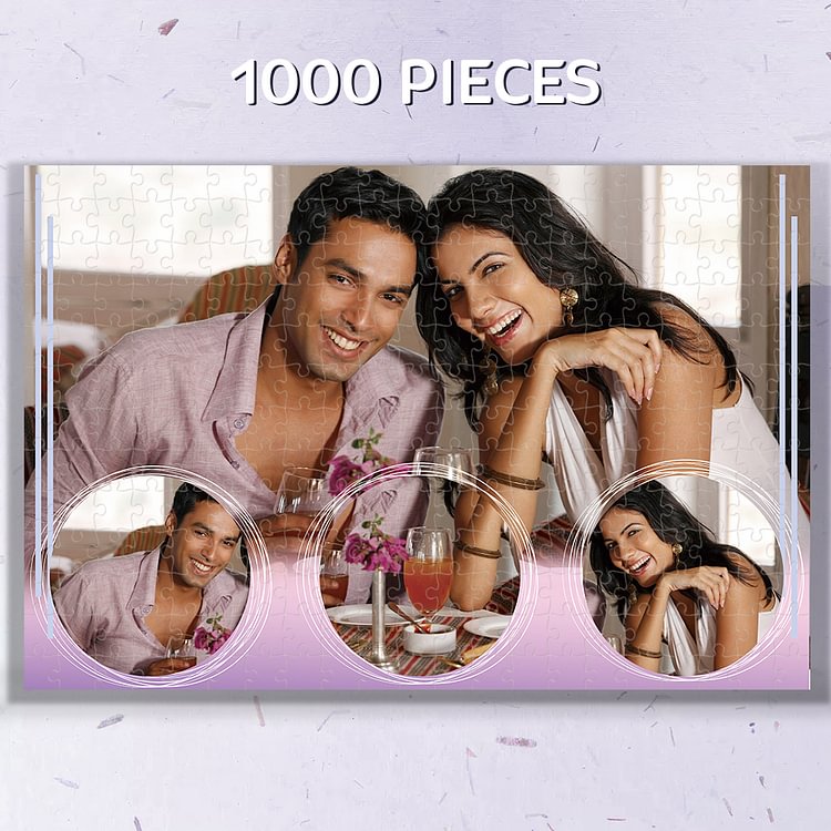 Custom 4 Photo Puzzle Happy Valentine's Day 1000 Pieces