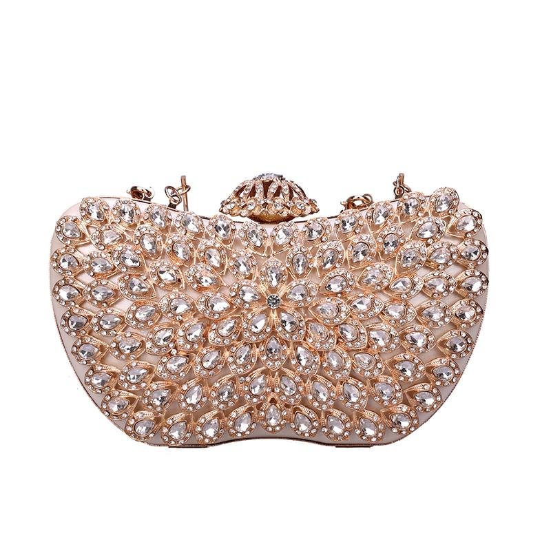 Evening Bag Party Crystal Clutches Purse Crossbody Bags-VESSFUL