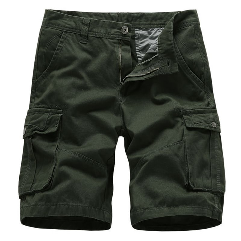 Men's outdoor pure cotton loose multi-pocket cargo shorts / [viawink] /