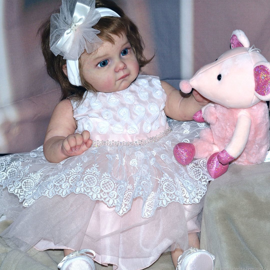 15'' Realistic Reborn Baby Girl Doll Gifts with "Heartbeat" and Coos