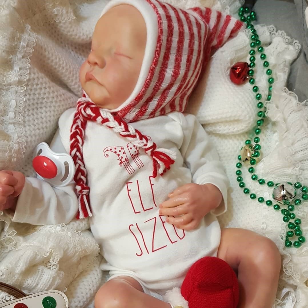 [Christmas Specials]20"  Handmade Lifelike Reborn Silicone Baby Doll Set with Clothes and pacifier