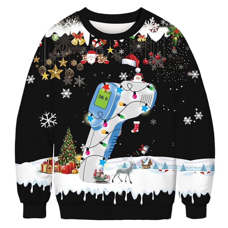 Ugly Sweatshirt Christmas Crewneck 3D Printed Pullover Sweatshirt 